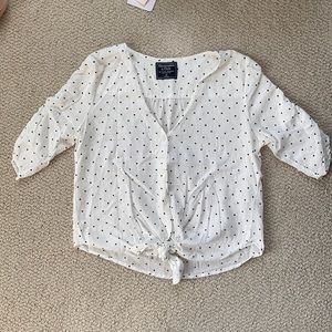Abercrombie & Fitch Tie-Front Blouse